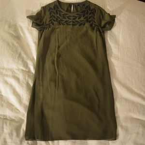 Silk Hunter Green Madewell Dress